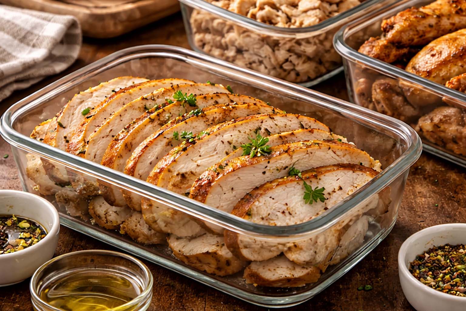 Запечённая курица для заготовки