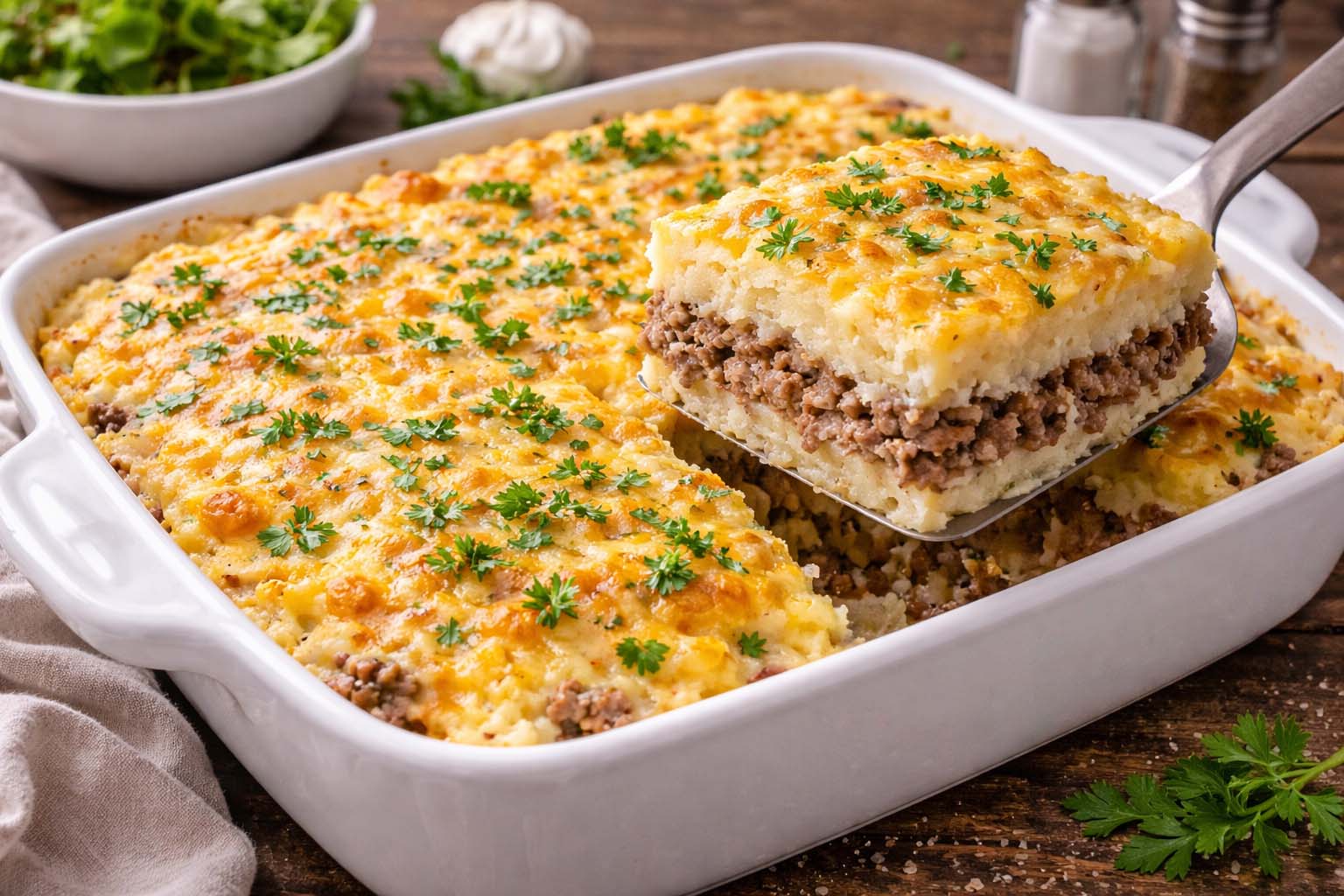 Картофельная запеканка с фаршем