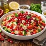 Праздничный салат «Витаминный микс» с гранатом и курицей