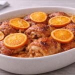 Запечённая курица с апельсином и мёдом